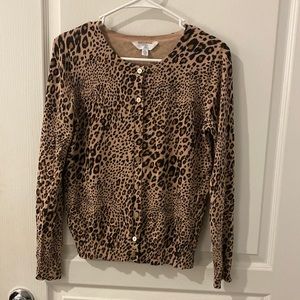 Time and Tru leopard cardigan